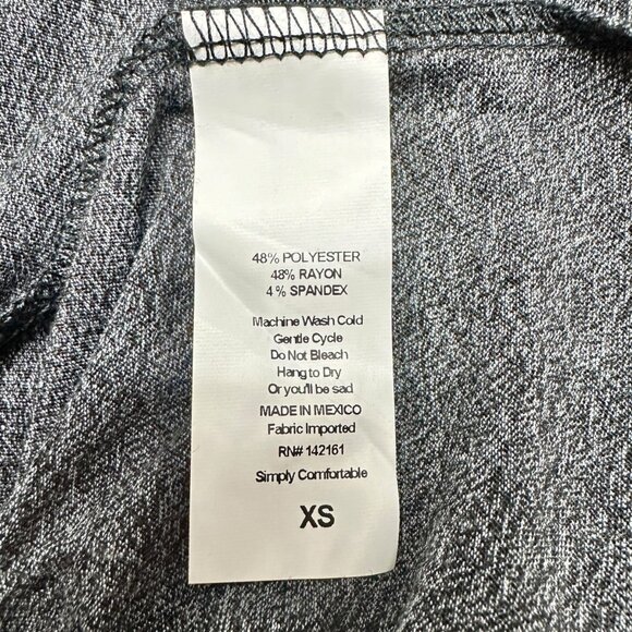 LuLaRoe Retired Julia Dress XS Heathered Gray w Pink Trim Neck SS Form Fit NWT - Picture 5 of 8